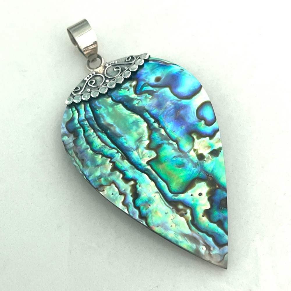 Abalone Shell Silver Pendant